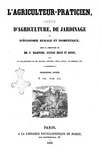 L'agriculteur praticien revue de l'agriculture francaise et etrangere