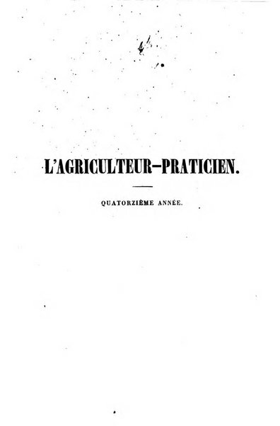 L'agriculteur praticien revue de l'agriculture francaise et etrangere