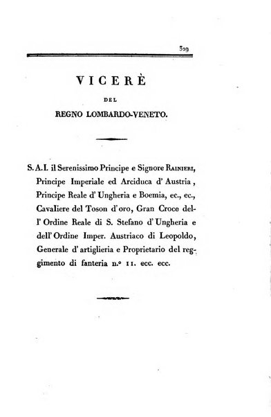 Almanacco per le provincie soggette all'Imp. Regio Governo di Venezia per l'anno ...