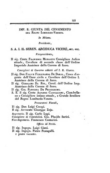 Almanacco per le provincie soggette all'Imp. Regio Governo di Venezia per l'anno ...