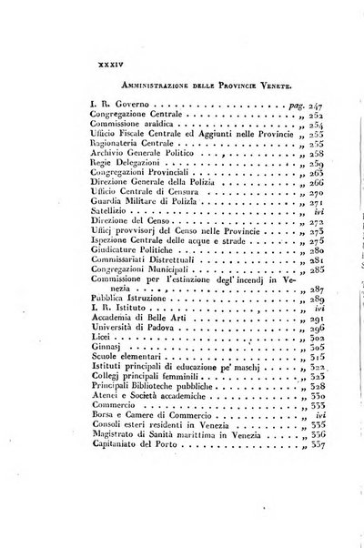 Almanacco per le provincie soggette all'Imp. Regio Governo di Venezia per l'anno ...