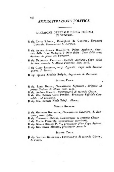 Almanacco per le provincie soggette all'Imp. Regio Governo di Venezia per l'anno ...