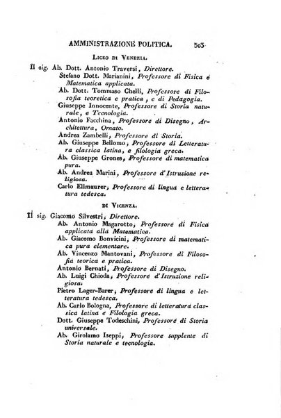 Almanacco per le provincie soggette all'Imp. Regio Governo di Venezia per l'anno ...