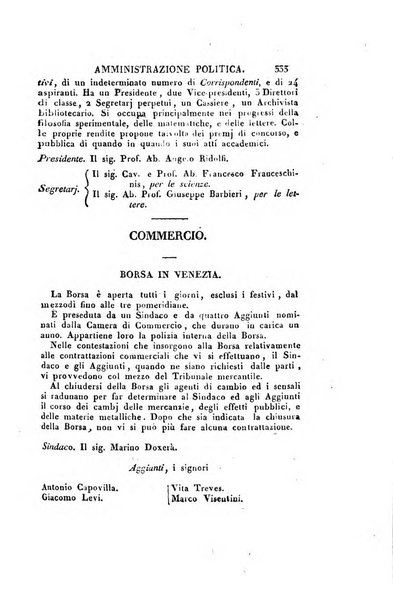 Almanacco per le provincie soggette all'Imp. Regio Governo di Venezia per l'anno ...