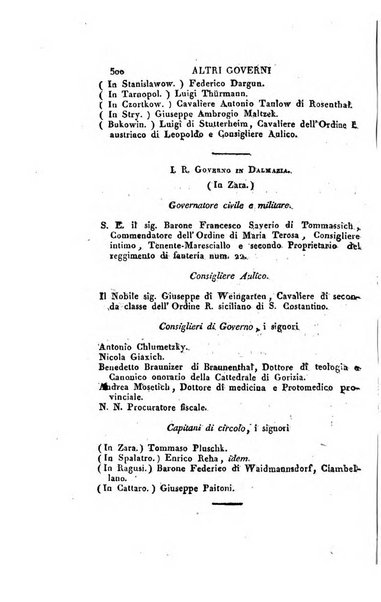 Almanacco per le provincie soggette all'Imp. Regio Governo di Venezia per l'anno ...