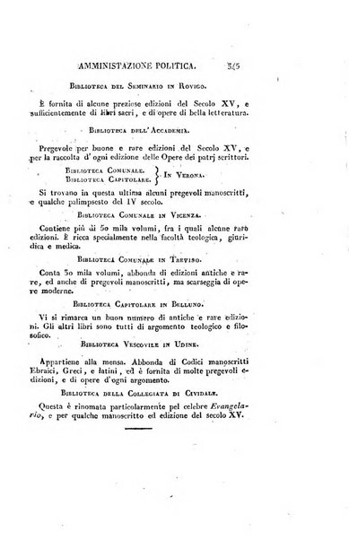 Almanacco per le provincie soggette all'Imp. Regio Governo di Venezia per l'anno ...