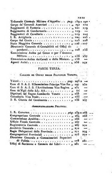 Almanacco per le provincie soggette all'Imp. Regio Governo di Venezia per l'anno ...