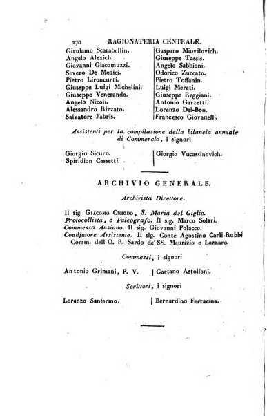 Almanacco per le provincie soggette all'Imp. Regio Governo di Venezia per l'anno ...