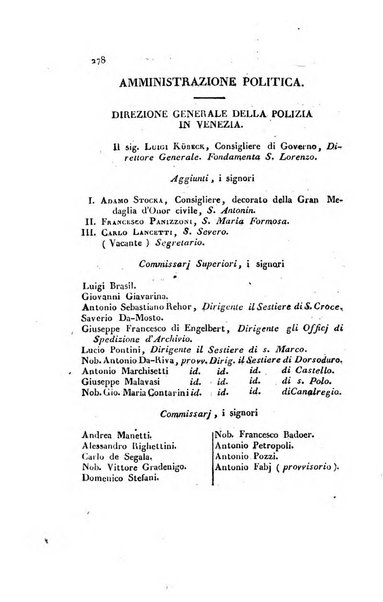 Almanacco per le provincie soggette all'Imp. Regio Governo di Venezia per l'anno ...