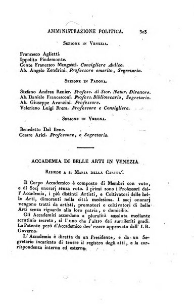 Almanacco per le provincie soggette all'Imp. Regio Governo di Venezia per l'anno ...