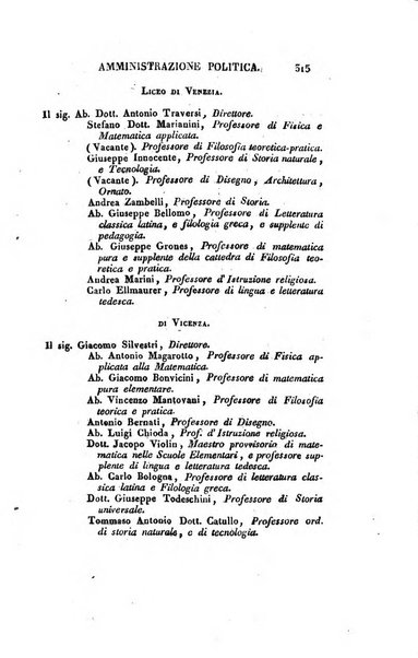 Almanacco per le provincie soggette all'Imp. Regio Governo di Venezia per l'anno ...