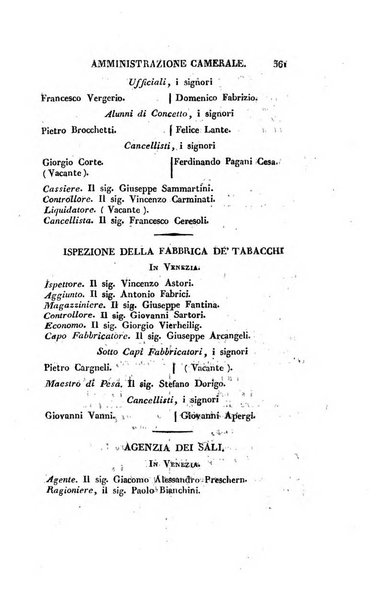 Almanacco per le provincie soggette all'Imp. Regio Governo di Venezia per l'anno ...