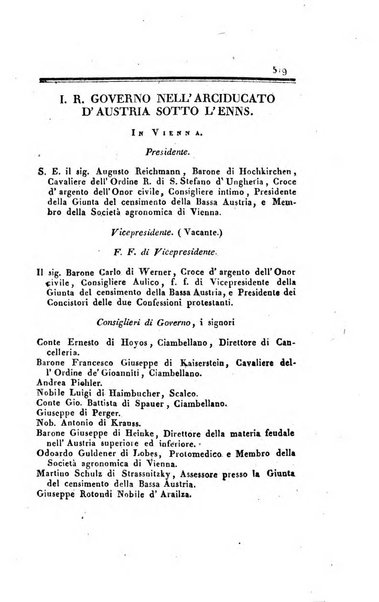 Almanacco per le provincie soggette all'Imp. Regio Governo di Venezia per l'anno ...