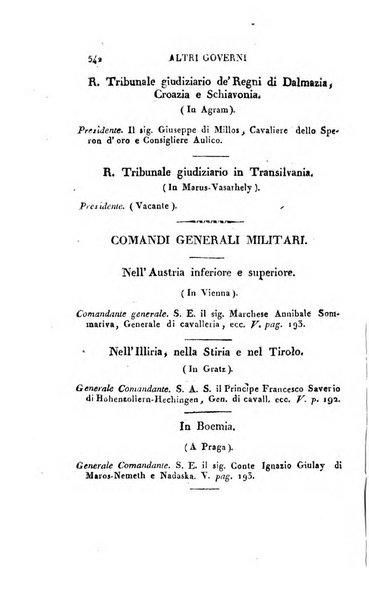 Almanacco per le provincie soggette all'Imp. Regio Governo di Venezia per l'anno ...