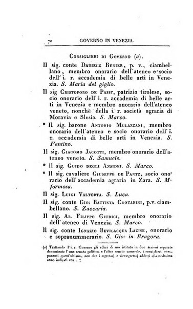 Almanacco per le provincie soggette all'Imp. Regio Governo di Venezia per l'anno ...