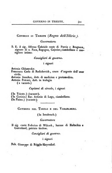 Almanacco per le provincie soggette all'Imp. Regio Governo di Venezia per l'anno ...