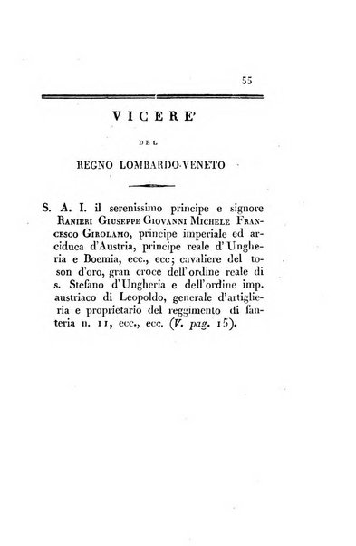 Almanacco per le provincie soggette all'Imp. Regio Governo di Venezia per l'anno ...