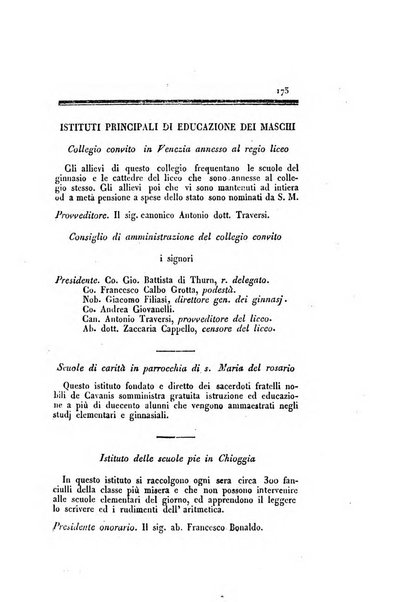 Almanacco per le provincie soggette all'Imp. Regio Governo di Venezia per l'anno ...