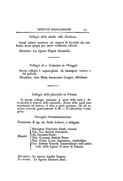 Almanacco per le provincie soggette all'Imp. Regio Governo di Venezia per l'anno ...