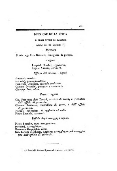 Almanacco per le provincie soggette all'Imp. Regio Governo di Venezia per l'anno ...