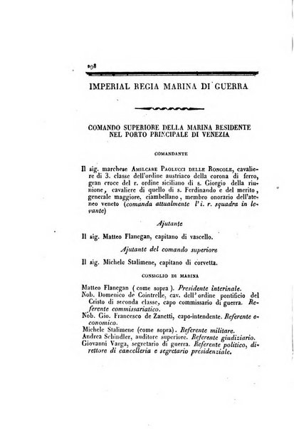 Almanacco per le provincie soggette all'Imp. Regio Governo di Venezia per l'anno ...