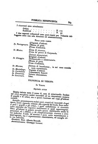 Almanacco per le provincie soggette all'Imp. Regio Governo di Venezia per l'anno ...