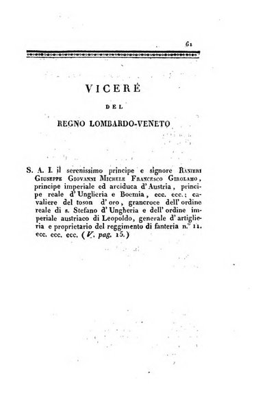 Almanacco per le provincie soggette all'Imp. Regio Governo di Venezia per l'anno ...