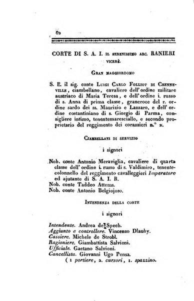 Almanacco per le provincie soggette all'Imp. Regio Governo di Venezia per l'anno ...