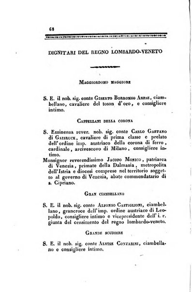 Almanacco per le provincie soggette all'Imp. Regio Governo di Venezia per l'anno ...