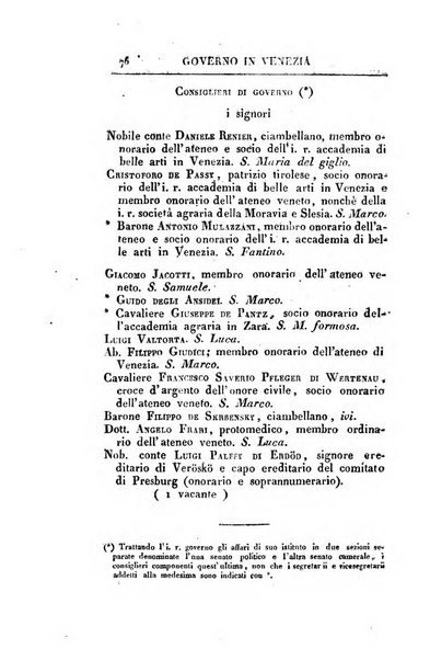 Almanacco per le provincie soggette all'Imp. Regio Governo di Venezia per l'anno ...