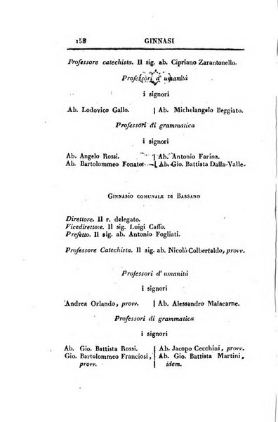 Almanacco per le provincie soggette all'Imp. Regio Governo di Venezia per l'anno ...