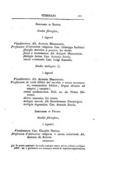 Almanacco per le provincie soggette all'Imp. Regio Governo di Venezia per l'anno ...