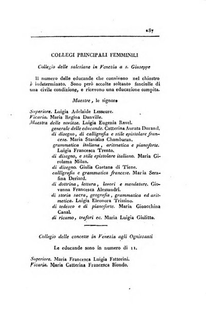 Almanacco per le provincie soggette all'Imp. Regio Governo di Venezia per l'anno ...