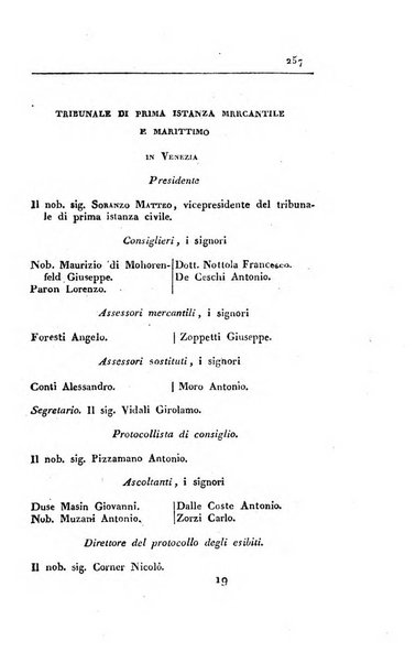 Almanacco per le provincie soggette all'Imp. Regio Governo di Venezia per l'anno ...