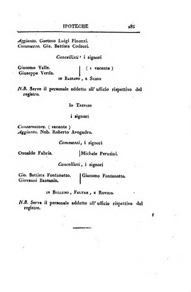 Almanacco per le provincie soggette all'Imp. Regio Governo di Venezia per l'anno ...