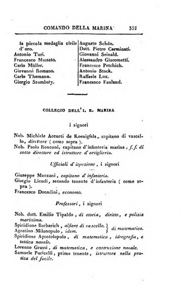 Almanacco per le provincie soggette all'Imp. Regio Governo di Venezia per l'anno ...