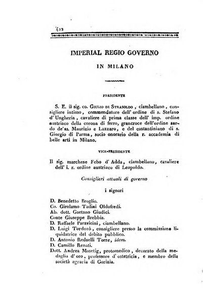 Almanacco per le provincie soggette all'Imp. Regio Governo di Venezia per l'anno ...