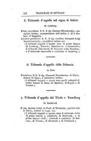 Almanacco per le provincie soggette all'Imp. Regio Governo di Venezia per l'anno ...