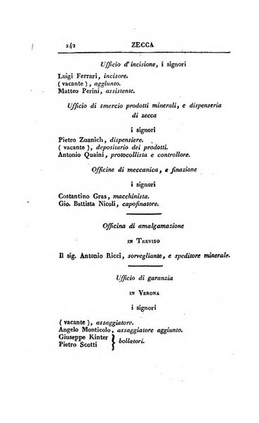 Almanacco per le provincie soggette all'Imp. Regio Governo di Venezia per l'anno ...