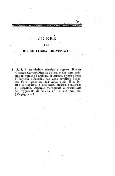 Almanacco per le provincie soggette all'Imp. Regio Governo di Venezia per l'anno ...