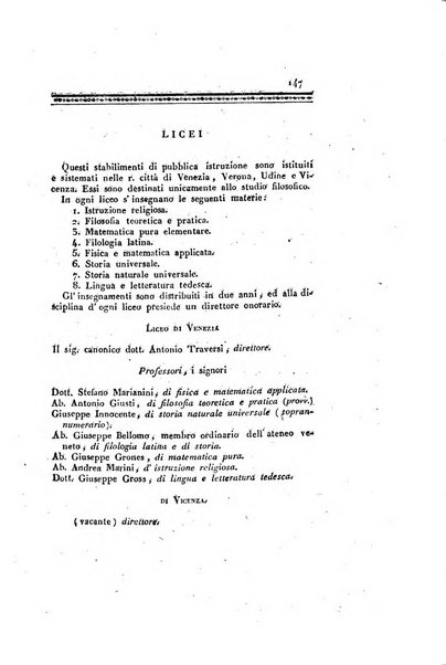 Almanacco per le provincie soggette all'Imp. Regio Governo di Venezia per l'anno ...