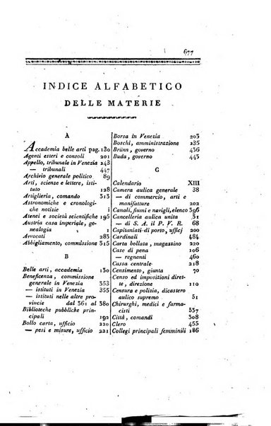 Almanacco per le provincie soggette all'Imp. Regio Governo di Venezia per l'anno ...