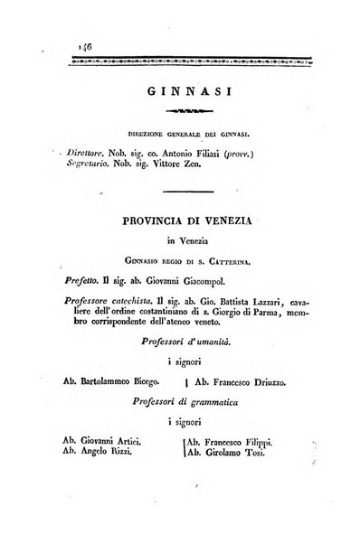 Almanacco per le provincie soggette all'Imp. Regio Governo di Venezia per l'anno ...