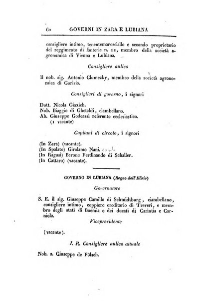 Almanacco per le provincie soggette all'Imp. Regio Governo di Venezia per l'anno ...