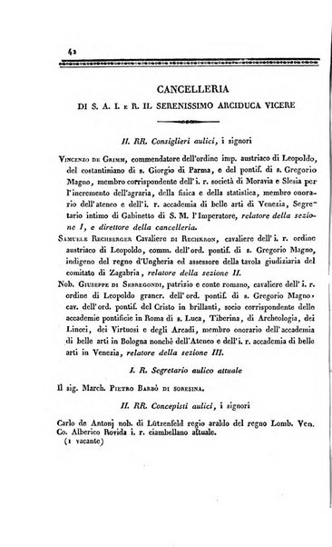 Almanacco per le provincie soggette all'Imp. Regio Governo di Venezia per l'anno ...