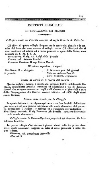 Almanacco per le provincie soggette all'Imp. Regio Governo di Venezia per l'anno ...