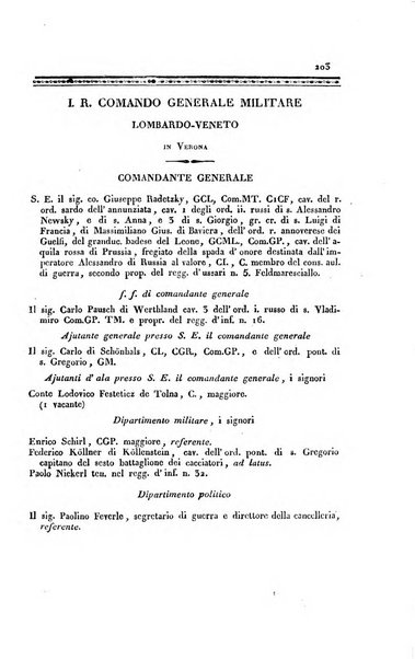 Almanacco per le provincie soggette all'Imp. Regio Governo di Venezia per l'anno ...