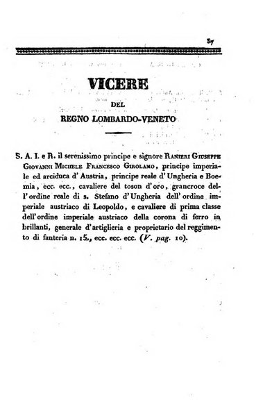 Almanacco per le provincie soggette all'Imp. Regio Governo di Venezia per l'anno ...