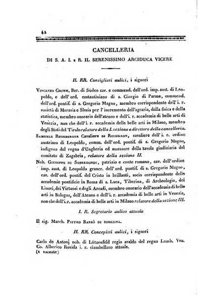 Almanacco per le provincie soggette all'Imp. Regio Governo di Venezia per l'anno ...