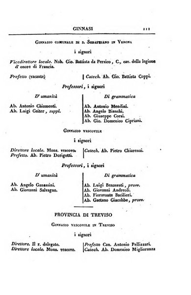 Almanacco per le provincie soggette all'Imp. Regio Governo di Venezia per l'anno ...